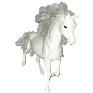 10" 1980s Vintage Barbie's White Horse with White Rooted Mane & Tail?